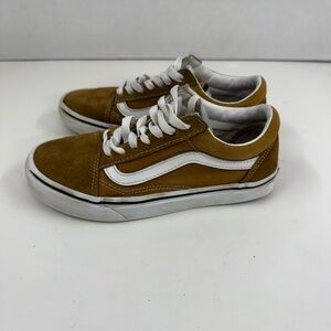 VANS Old Skool Color Golden Mustard Brown Suede Leather and Canvass Women’s 5.5